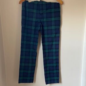 Vineyard Vines Navy and Green Plaid Pants